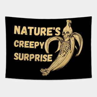 Banana Skeleton - Nature's Creepy Surprise Tapestry