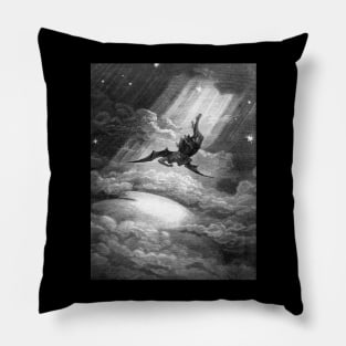 The Fall of Satan - Gustave Dore High Res Pillow