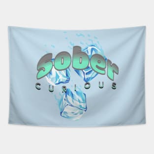 SOBER CURIOUS ICE CUBE BLUE Tapestry