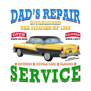 Dad's Repair Classic Car Garage Hot Rod Novelty Gift T-Shirt