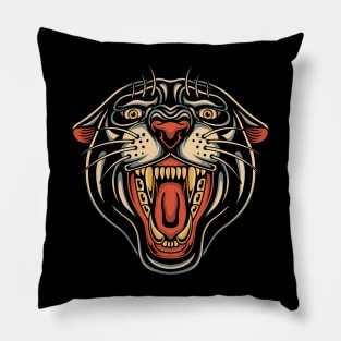 Panther head tattoo Pillow