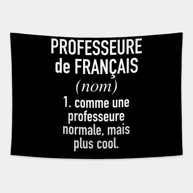 French Teacher (Female) - in French Language Tapestry by Hidden Verb