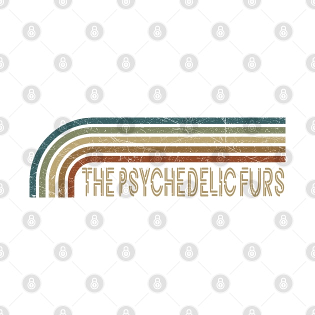 The Psychedelic Furs Retro Stripes by paintallday