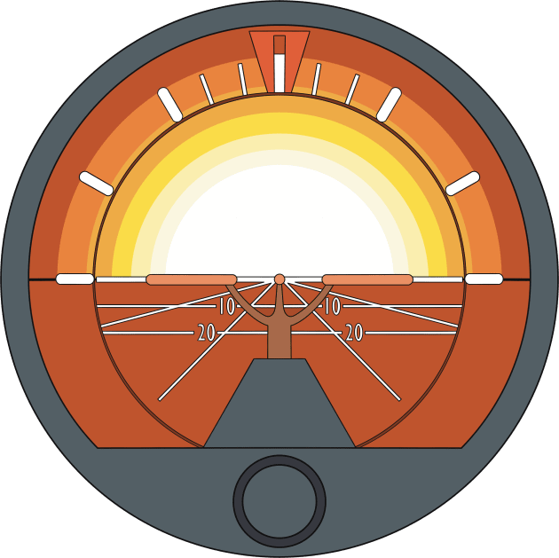 Attitude Indicator Sunset Kids T-Shirt by Kassi Skye