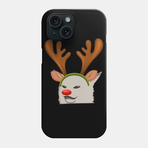 Woman Yelling At A Cat (Christmas edition) Phone Case by Amelia Emmie