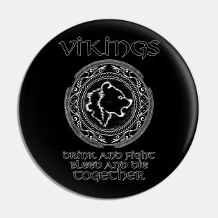 Viking bear warrior berserker shield Pin