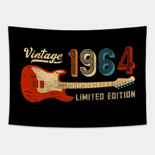 Vintage 1964 Birthday Retro Musician Guitar Player Tapestry