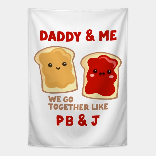 pbj daddy & me (strawberry) Tapestry by mystudiocreate