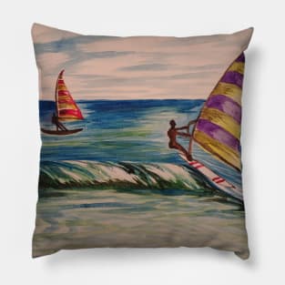 Sailboarding Adventures Pillow