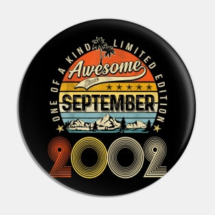 Awesome Since September 2002 Vintage 21st Birthday Pin