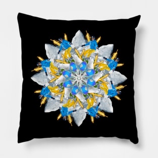 Snowboarding mandala Pillow