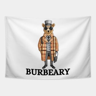 Burbeary Fashion Designer Teddy Bear Brown Bear Gift For Bear Lover Anthropomorphic Tapestry