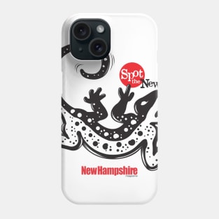 Spot the Newt (black, white and red graphic) Phone Case