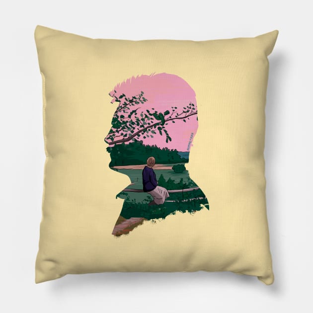 Andrei Tarkovsky's The Mirror Illustration - Painting Pillow by burrotees