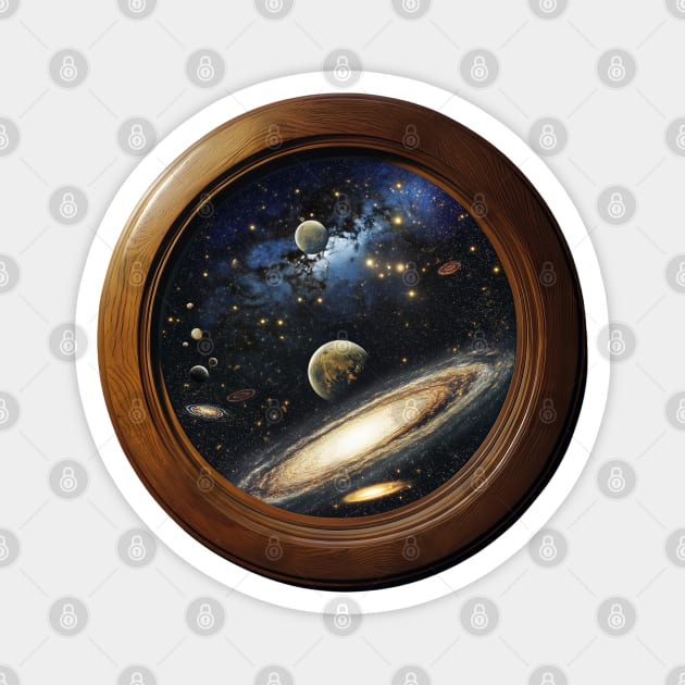 Universe in You - Trompe L'oeil - Eye Deception Magnet by TuncGK
