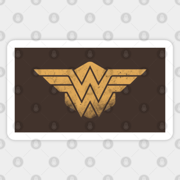 Wonder Woman Gold Grunge Wonder Woman Sticker Teepublic Au