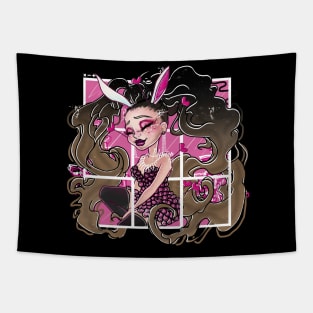 pink bunny Tapestry