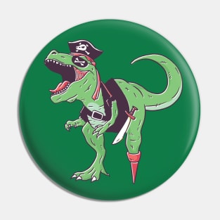 Pirate T-Rex Cartoon Pin