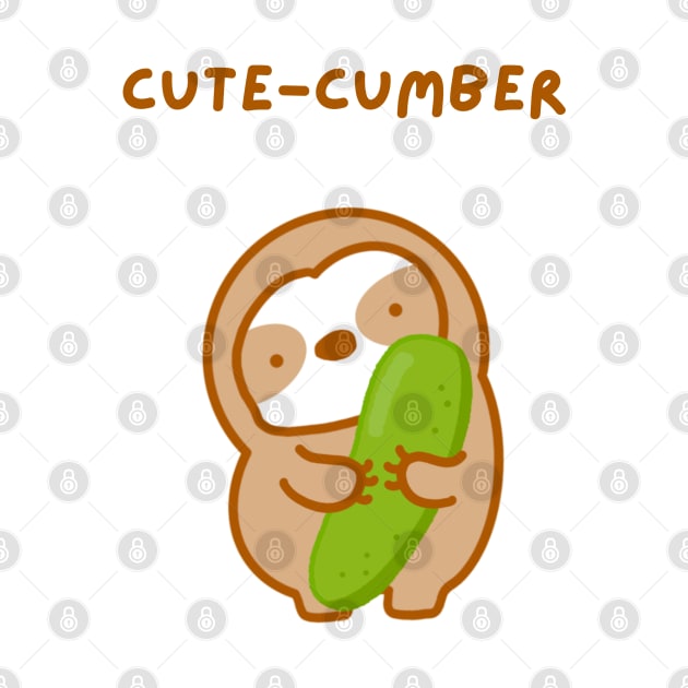 Cute-cumber Cucumber Sloth by theslothinme