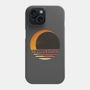 Be Retro and Ready for the 2024 Solar Eclipse Phone Case