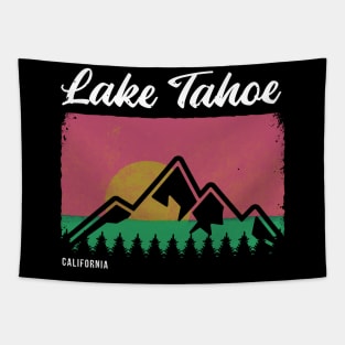 Retro Lake Tahoe Tapestry