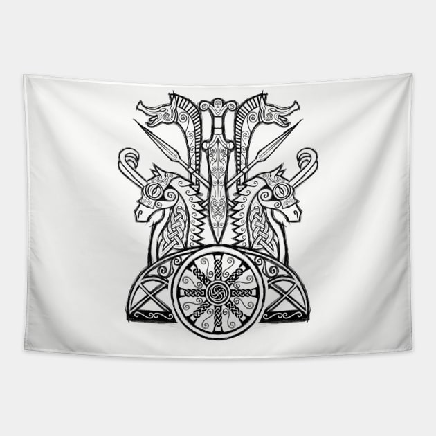 Celtic War Machine Tapestry by celtichammerclub