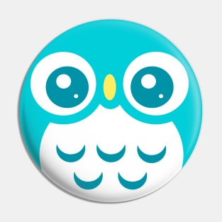 Blue Cute baby Owl Pin