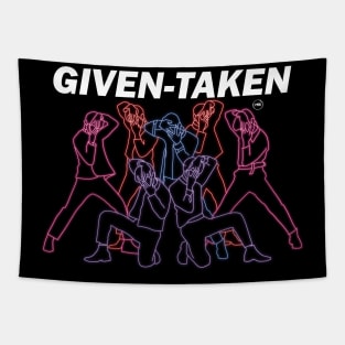 enhypen led style design in the given taken era Tapestry