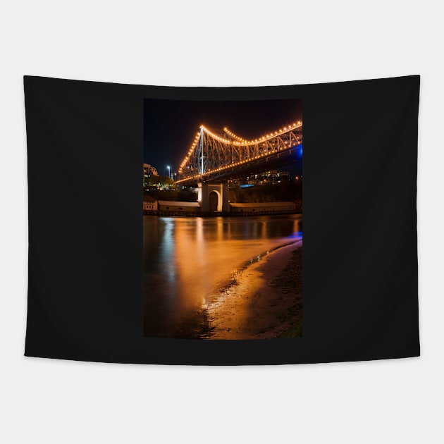 Story Bridge Glow Tapestry by krepsher