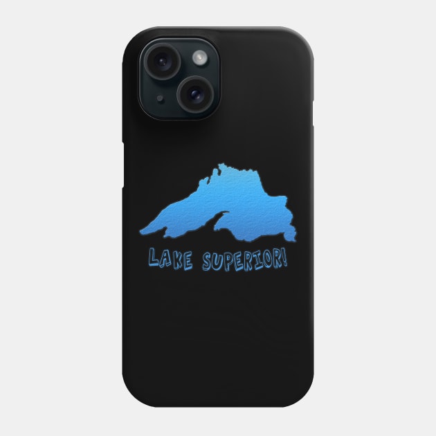 Great Lakes Lake Superior Outline Phone Case by gorff