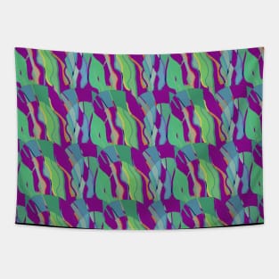 Contemporary Retro Abstract Purple Surface Pattern - Hall of Mirrors Tapestry