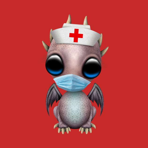 Cute Baby Purple Dragon Nurse by jeffbartels