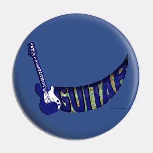 Guitar Ribbon Pin