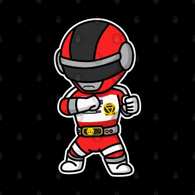 Red1 Biomen Super Sentai Chibi Style Kawaii by The Toku Verse