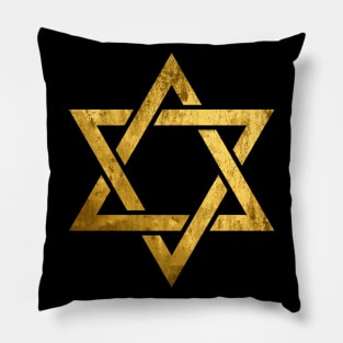 Golden Magen David Pillow