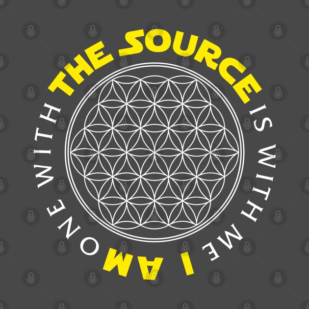 The Source is with me (flower of life) - dark colors by YelloCatBean