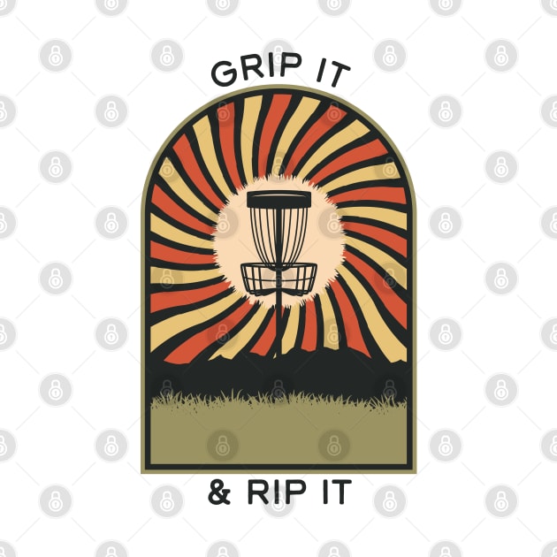 Grip It & Rip it | Disc Golf Vintage Retro Arch Mountains by KlehmInTime