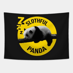 Cute Slothful Panda - lazy panda Tapestry