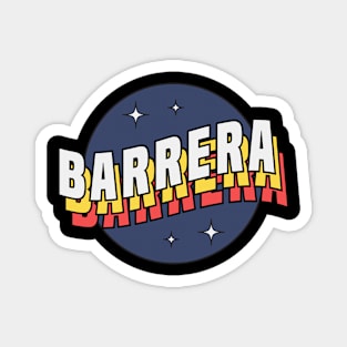 Barrera - Colorful Layered Retro Letters Magnet