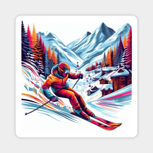 alpine skiing Magnet