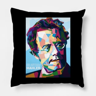 Abstract Popart Gustav Mahler in WPAP Pillow