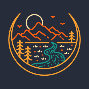 Nature on Crescent Moon T-Shirt