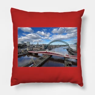 Spring morning on the River Tyne Pillow