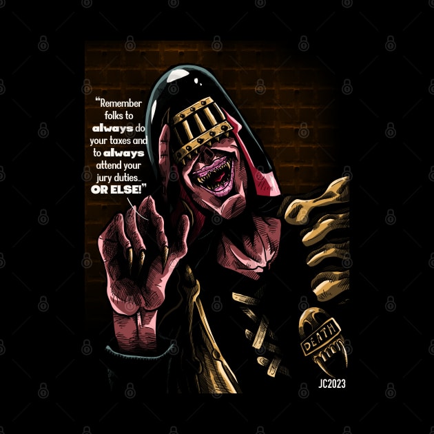 Judge Dredd “Public Service Announcement” Judge Death portrait (digital) by StagArtStudios