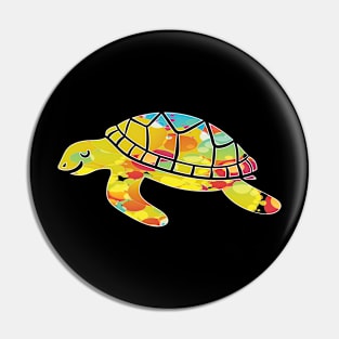 Cool turtle sea mandala t-shirt Pin