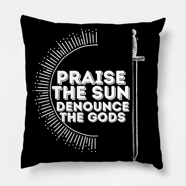 Praise the sun Pillow by glumwitch