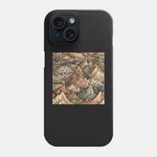 Mountains Painting rustic Phone Case