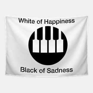 happy and sad piano Tapestry