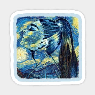 Girl Van Gogh Style Magnet