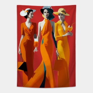 Three art deco women Tapestry